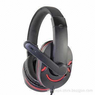 Wired Computer Headsets with 32Ω/2.2KΩ Impedance and 2 x 40mm Mylar Speaker